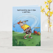 Carte Each Year is like a Golf Ball Birthday (Fleur jaune)