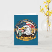 Carte Eagle And Flag 1776-2026 250th Birthday America  (Fleur jaune)
