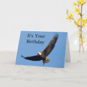 Carte Eagle In Flight Birthday Greeting Card (Fleur jaune)