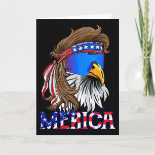 Carte Eagle Mullet Sungles Merica 4 Juillet États-Unis A