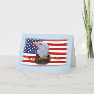 Carte Eagle patriotique et drapeau des Etats-Unis