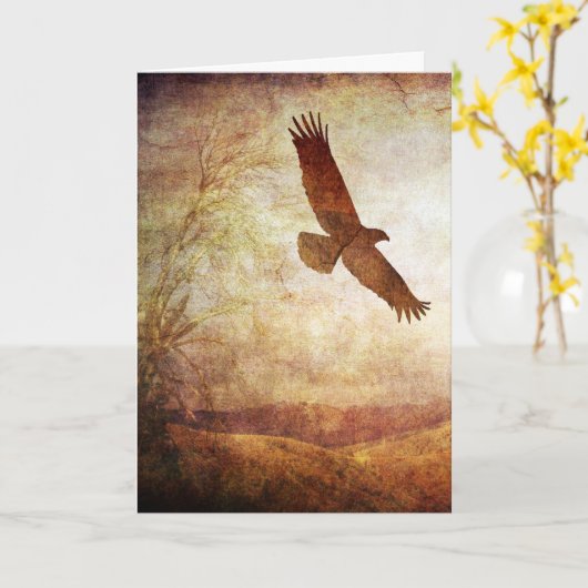 Carte Eagle Soar Sympathy (Fleur jaune)