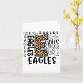 Carte Eagles École Mascot Leopard Plaid - Ck À L'École (Fleur jaune)