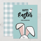 Carte Ears Bunny Pâques (Devant / Derrière)