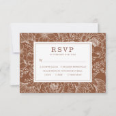 Carte Earth Tone Botanical Floral Wedding RSVP Card (Devant)