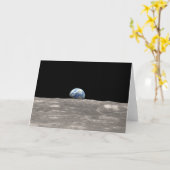 Carte Earthrise et citation : Capture d'Apollo 8 (Fleur jaune)