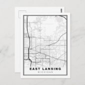 Carte East Lansing (Devant / Derrière)