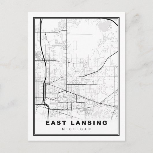 Carte East Lansing (Devant)