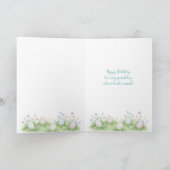 Carte Easter Bunny Boy First Birthday Greeting Card (Intérieur)