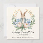Carte Easter bunny Floral Easter Greeting Card (Devant)