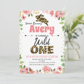 Carte Easter Bunny Girl premier anniversaire rose Invita (Debout devant)