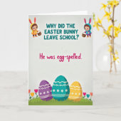Carte Easter Bunny Riddle Funny Card (Fleur jaune)