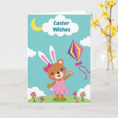 Carte Easter Bunny Wishes Card (Fleur jaune)