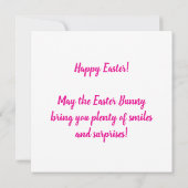 Carte Easter Bunny with Blue Background  (Dos)