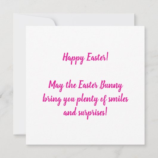 Carte Easter Bunny with Blue Background (Dos)