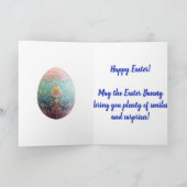 Carte Easter Bunny with Blue Background  (Intérieur)