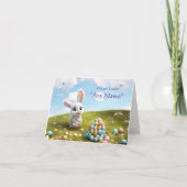 Carte Easter Custom Name Cute Easter Bunny  (Devant)