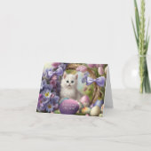 Carte Easter Custom Name Personalized Cover Cat Cute (Devant)