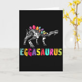 Carte Easter Day Dino - Eggasaurus Stegosaurus Egg Dinos (Fleur jaune)