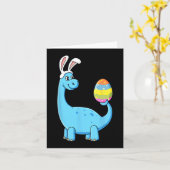 Carte Easter Day T Rex Dino Rabbit Ears With Egg Boys (Fleur jaune)