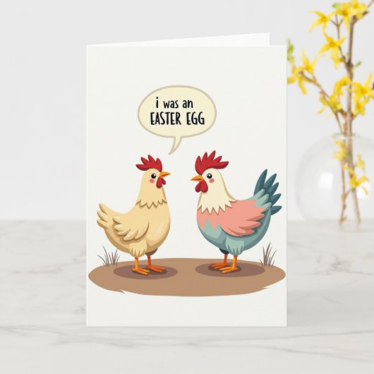 Carte Easter Egg Confession Greeting Card (Fleur jaune)