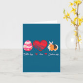 Carte Easter Egg Guinea Pig Bunny Easter (Fleur jaune)
