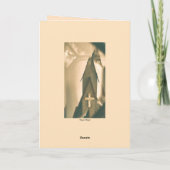 Carte Easter, Good Friday, Blessings with church & cross (Dos)