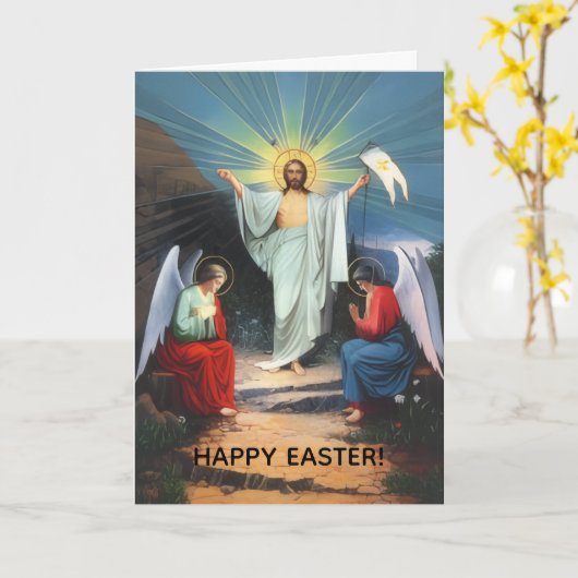 Carte Easter Greeting Card (Fleur jaune)
