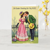 Carte Easter Greeting For My Wife Card (Fleur jaune)