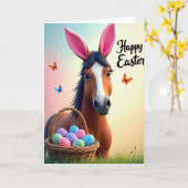 Carte Easter Horse Celebration Card (Fleur jaune)