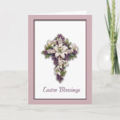 Carte Easter Lily Cross Easter Blessing (Devant)