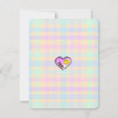 Carte Easter Pastel Plaid Flat Card with Envelope (Dos)