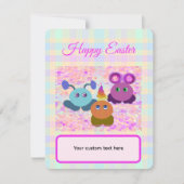 Carte Easter Pastel Plaid Flat Card with Envelope (Devant)