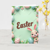 Carte Easter Pattern Celebration Card (Fleur jaune)