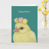 Carte Easter peep card (Fleur jaune)