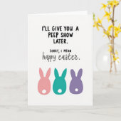 Carte Easter Peep Show Funny Card (Fleur jaune)