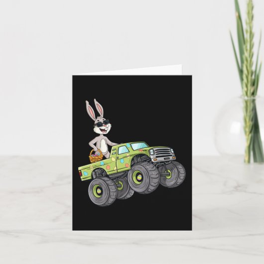 Carte Easter Rabbit équitation Monster Camion Fun Boys G (Devant)