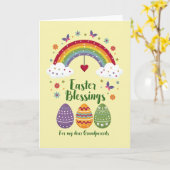 Carte Easter Rainbow Grandparents Card (Fleur jaune)