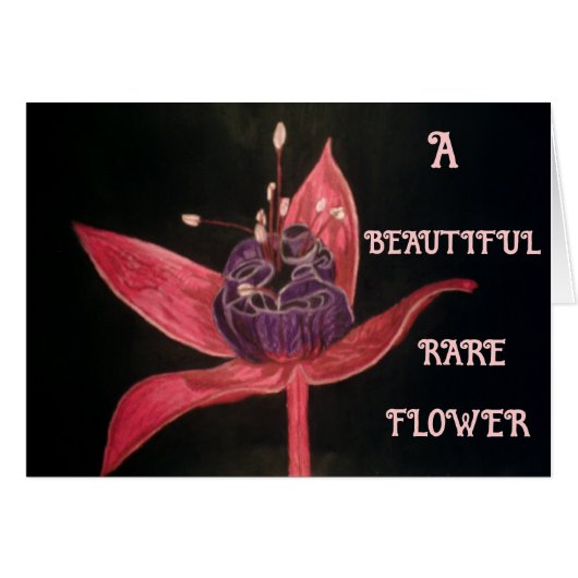 Carte EASTER RARE FLOWER RARE PERSONNE (Devant horizontal)