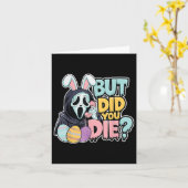 Carte Easter Skeleton Bunny, Mais Avez-Vous Déchiré Drôl (Fleur jaune)