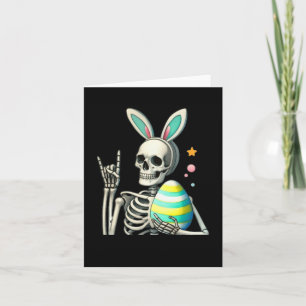 Carte Easter Skeleton Bunny Rock Main Rocker Garçons Enf
