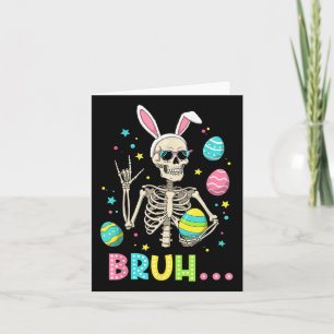 Carte Easter Skeleton Bunny Rock Main Rocker Hommes Ados
