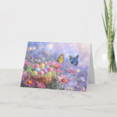 Carte Easter Spring with Flowers Eggs Garden  (Devant)