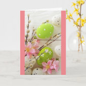 CARTE *EASTER* WISHES FOR "YOU !" (Fleur jaune)