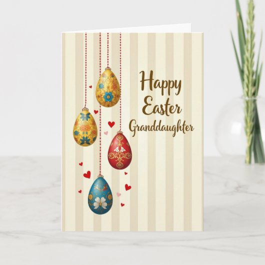 Carte Easter Wishes Granddaughter Card (Devant)