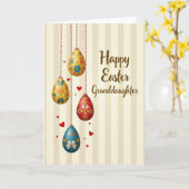Carte Easter Wishes Granddaughter Card (Fleur jaune)