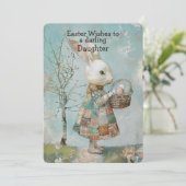 Carte Easter Wishes to a Darling Daughter (Debout devant)