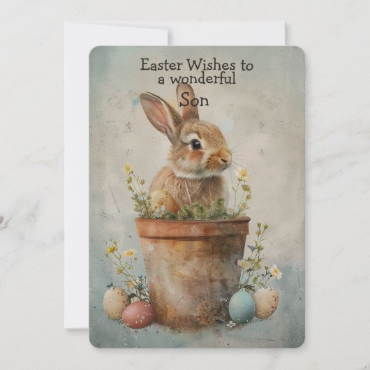 Carte Easter Wishes to a Wonderful Son (Devant)