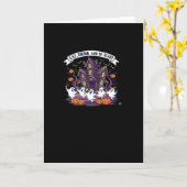 Carte Eat Drink And Be Scary Classic Funny Retro (Fleur jaune)