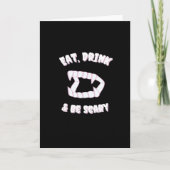 Carte Eat Drink Be Scary Vampire Minimalist Style (Devant)